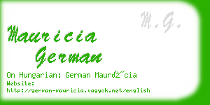 mauricia german business card